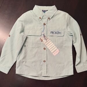 PRODOH Kids Light Green Button-Down Shirt